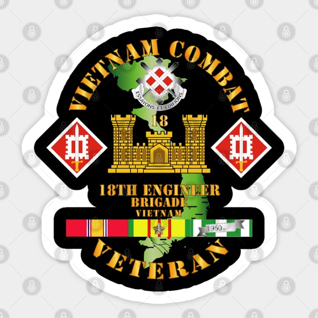 Vietnam Combat Engineer - 18th Engineer Bde w SVC Sticker by twix123844